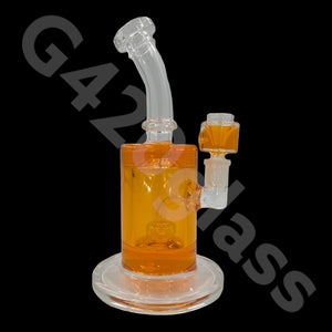 G420glass 10" Glycerin Water Pipe w/ Bubble Bowl  | Colors Vary