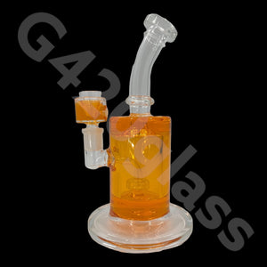 G420glass 10" Glycerin Water Pipe w/ Bubble Bowl  | Colors Vary