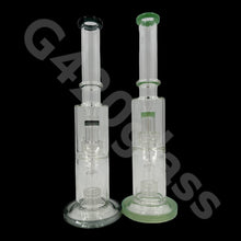 Load image into Gallery viewer, 14 Inch Tall Glass Double Lattice Showerhead Bongs | Water Pipes
