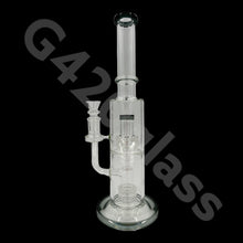 Load image into Gallery viewer, 14 Inch Tall Glass Double Lattice Showerhead Bongs | Water Pipes
