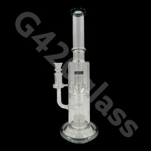 14 Inch Tall Glass Double Lattice Showerhead Bongs | Water Pipes