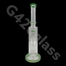 Load image into Gallery viewer, 14 Inch Tall Glass Double Lattice Showerhead Bongs | Water Pipes
