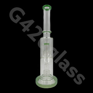 14 Inch Tall Glass Double Lattice Showerhead Bongs | Water Pipes