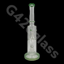 Load image into Gallery viewer, 14 Inch Tall Glass Double Lattice Showerhead Bongs | Water Pipes
