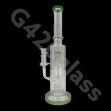 Load image into Gallery viewer, 14 Inch Tall Glass Double Lattice Showerhead Bongs | Water Pipes

