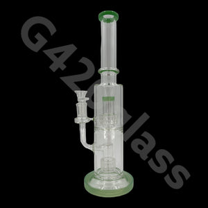 14 Inch Tall Glass Double Lattice Showerhead Bongs | Water Pipes