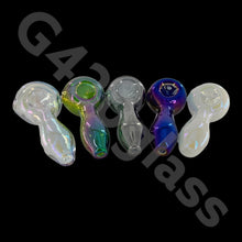 Load image into Gallery viewer, 4 Inch Electroplate Heady Glass Spoon Pipes | 5 Colors Available
