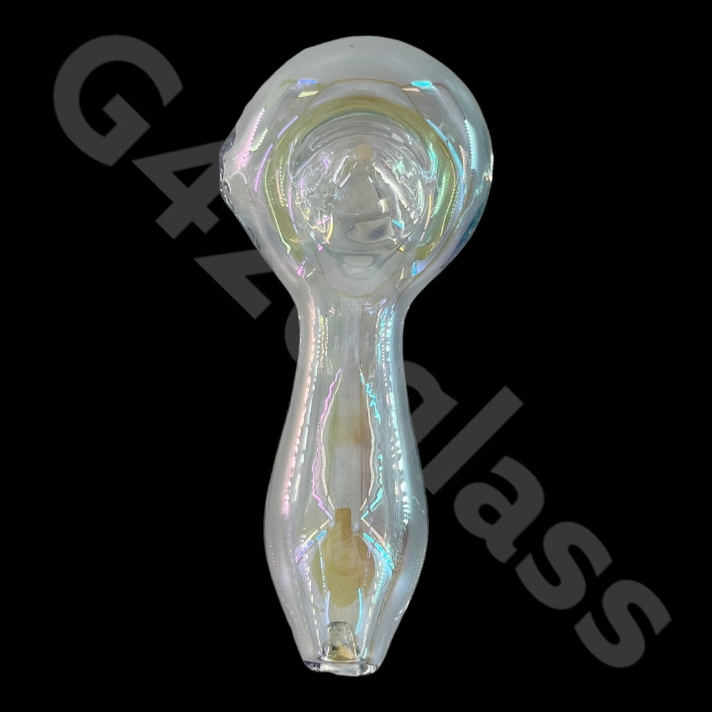 4 Inch Electroplate Heady Glass Spoon Pipes | 5 Colors Available