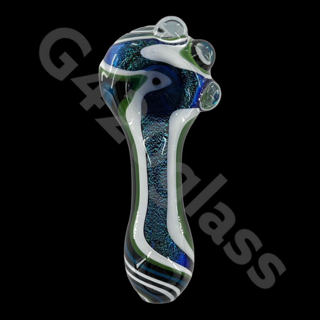G420glass 4 Inch Cosmic Journey Dichroic Hand Pipe  | Color Varies