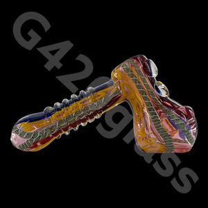 Dichroic Magnificent Hammer Bubbler | Heavy Duty - Gorgeous Color Combination