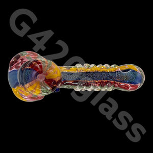 Dichroic Magnificent Hammer Bubbler | Heavy Duty - Gorgeous Color Combination