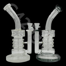Load image into Gallery viewer, 10 inch Tall Glass Double Honeycomb Screen/ Ice Pinch / Dab Rigs / Straight Bongs | Water Bongs
