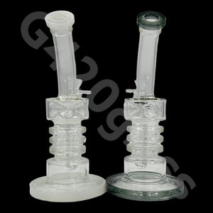 10 inch Tall Glass Double Honeycomb Screen/ Ice Pinch / Dab Rigs / Straight Bongs | Water Bongs