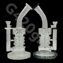 Load image into Gallery viewer, 10 inch Tall Glass Double Honeycomb Screen/ Ice Pinch / Dab Rigs / Straight Bongs | Water Bongs
