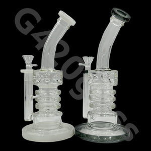 10 inch Tall Glass Double Honeycomb Screen/ Ice Pinch / Dab Rigs / Straight Bongs | Water Bongs