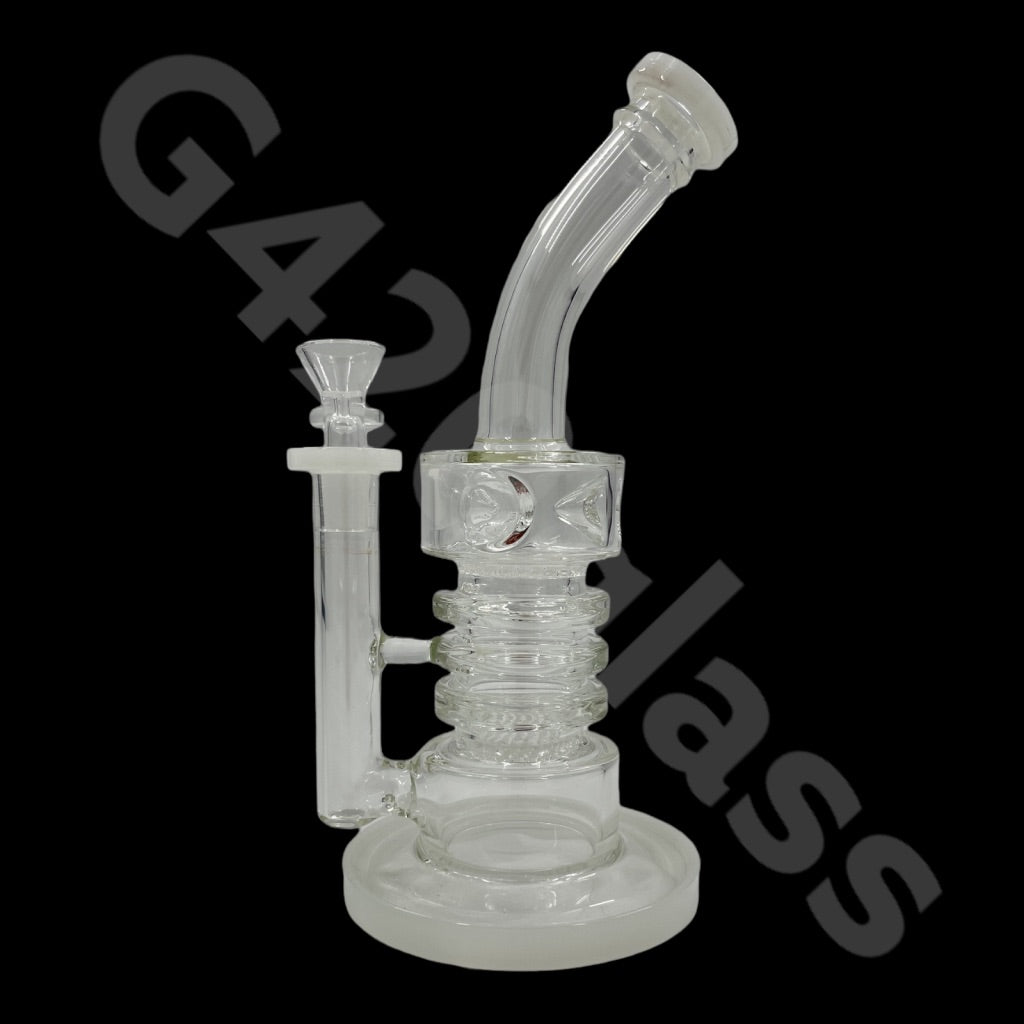 10 inch Tall Glass Double Honeycomb Screen/ Ice Pinch / Dab Rigs / Straight Bongs | Water Bongs