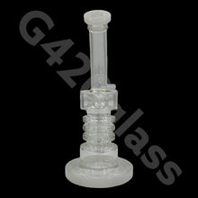 Load image into Gallery viewer, 10 inch Tall Glass Double Honeycomb Screen/ Ice Pinch / Dab Rigs / Straight Bongs | Water Bongs
