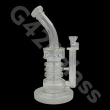 Load image into Gallery viewer, 10 inch Tall Glass Double Honeycomb Screen/ Ice Pinch / Dab Rigs / Straight Bongs | Water Bongs
