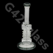 Load image into Gallery viewer, 10 inch Tall Glass Double Honeycomb Screen/ Ice Pinch / Dab Rigs / Straight Bongs | Water Bongs
