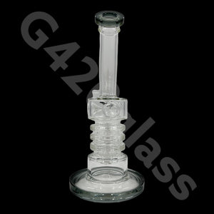 10 inch Tall Glass Double Honeycomb Screen/ Ice Pinch / Dab Rigs / Straight Bongs | Water Bongs