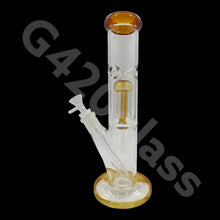 Load image into Gallery viewer, 12 Inch Hexagon Base Straight Beaker Bongs with Tree Perc| Amber
