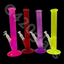 Load image into Gallery viewer, 12 Inch Straight Cylinder Neon Glass Ice Smoking Bong | Multi Color
