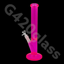 Load image into Gallery viewer, 12 Inch Straight Cylinder Neon Glass Ice Smoking Bong | Multi Color
