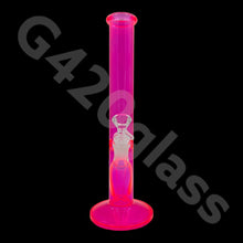 Load image into Gallery viewer, 12 Inch Straight Cylinder Neon Glass Ice Smoking Bong | Multi Color
