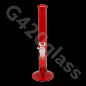 12 Inch Straight Cylinder Neon Glass Ice Smoking Bong | Multi Color