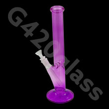 Load image into Gallery viewer, 12 Inch Straight Cylinder Neon Glass Ice Smoking Bong | Multi Color
