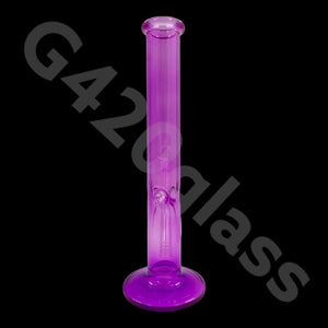 12 Inch Straight Cylinder Neon Glass Ice Smoking Bong | Multi Color
