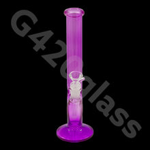 Load image into Gallery viewer, 12 Inch Straight Cylinder Neon Glass Ice Smoking Bong | Multi Color
