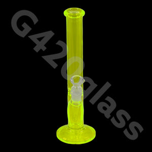 12 Inch Straight Cylinder Neon Glass Ice Smoking Bong | Multi Color